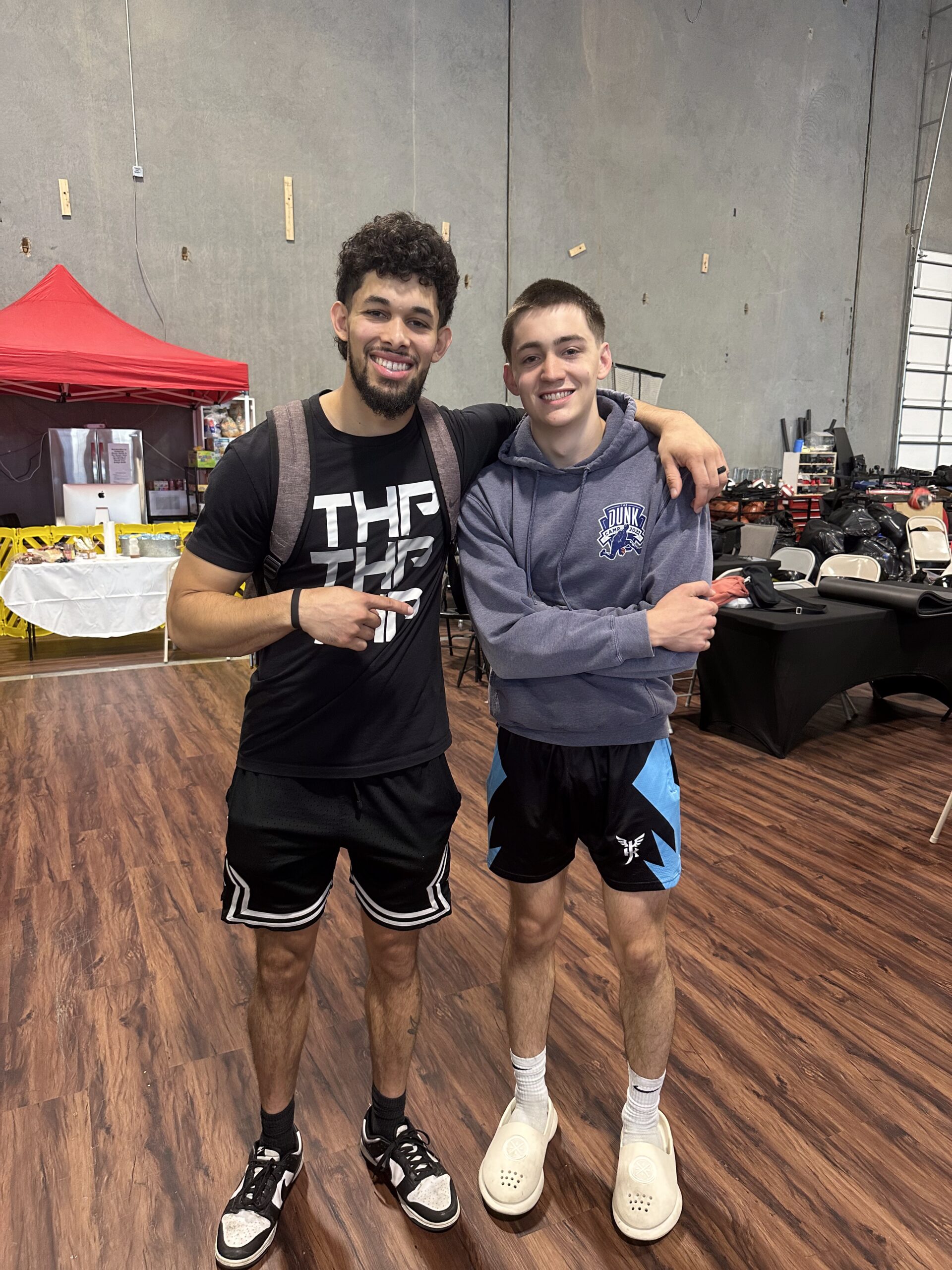 Dylan Haugen with Isaiah Rivera