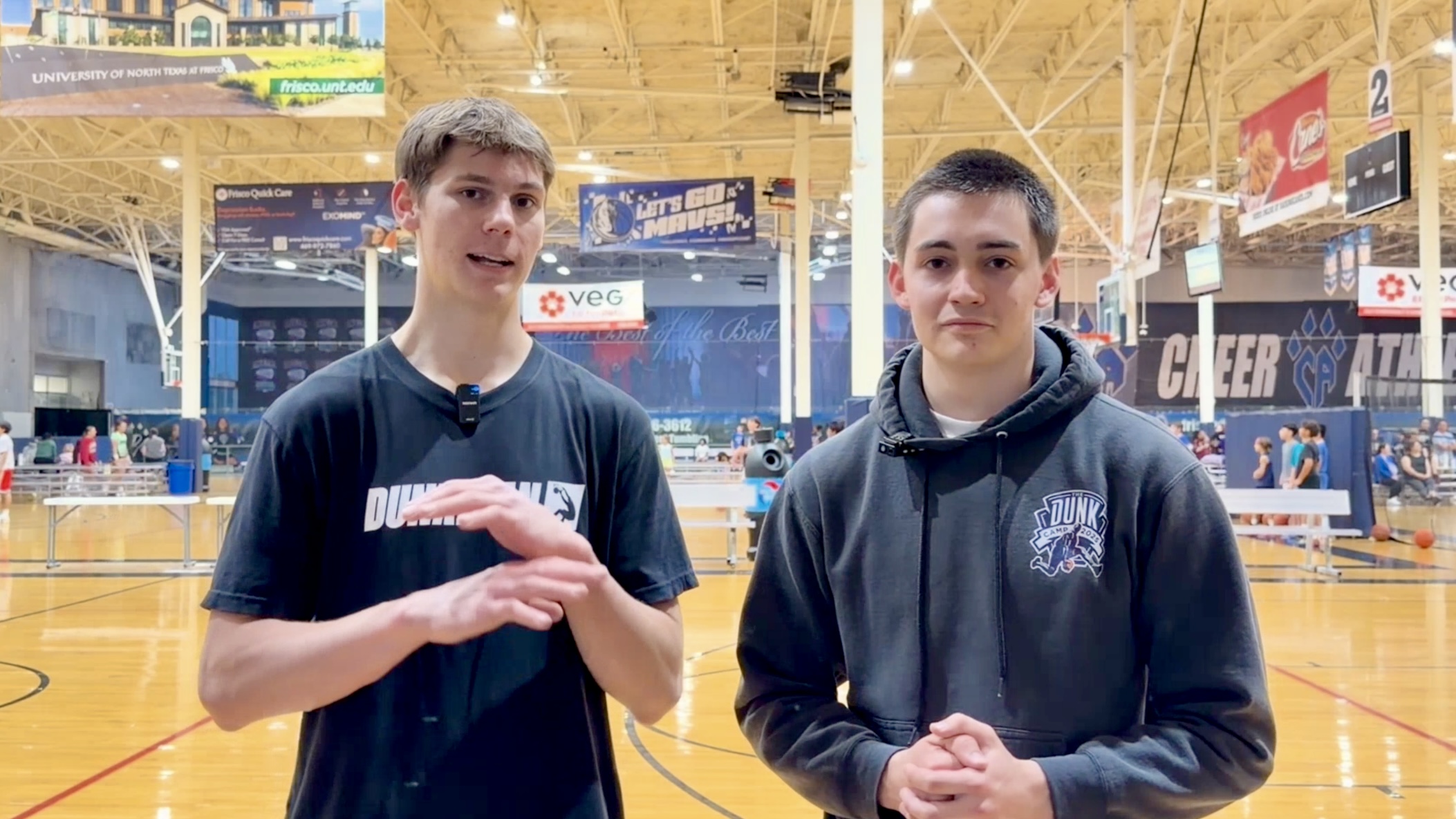 Dylan Haugen interviewing Cam Hazzard